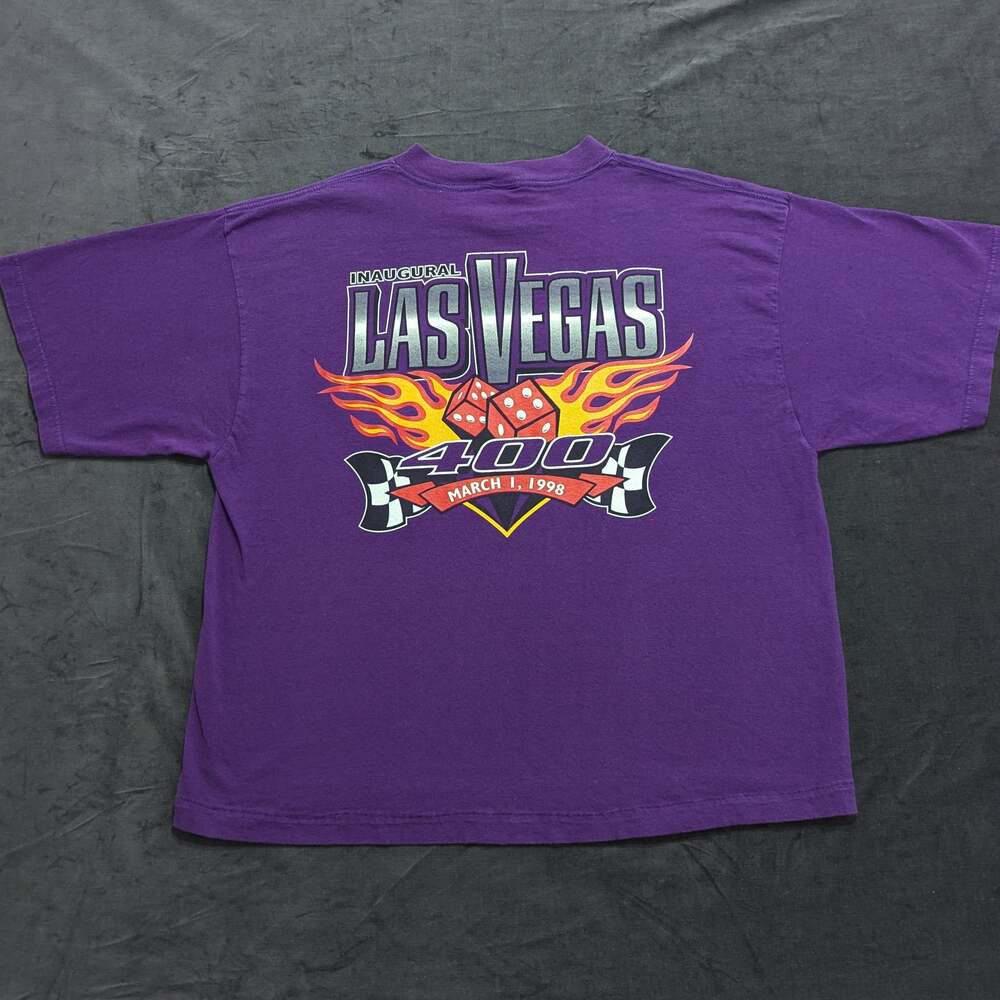 Vintage 1998 Logo 7 Inaugural Las Vegas 400 Nascar T-Shirt‎